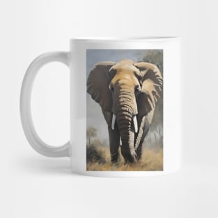 Elephant Oil Painting Art Mug